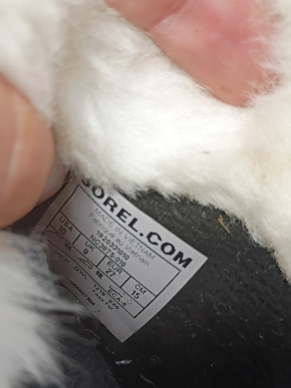 EUC Sorel Girls Whitney II Strap Snowboots Black And White Size 10 Waterproof - Picture 6 of 11